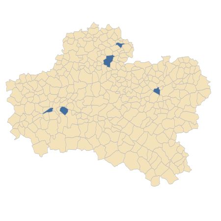 Répartition de Rosa tomentosa Sm. dans le Loiret