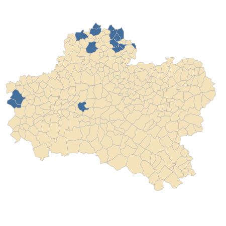 Répartition de Rubia peregrina L. dans le Loiret