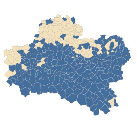 Répartition de Rumex acetosa L. dans le Loiret