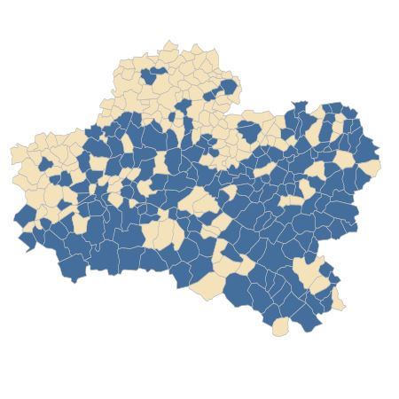 Répartition de Rumex conglomeratus Murray dans le Loiret