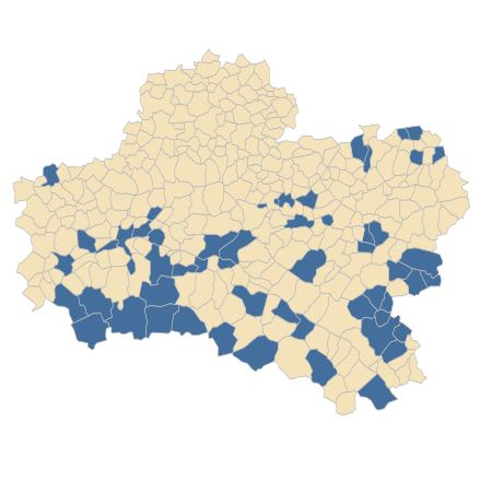 Répartition de Rumex maritimus L. dans le Loiret