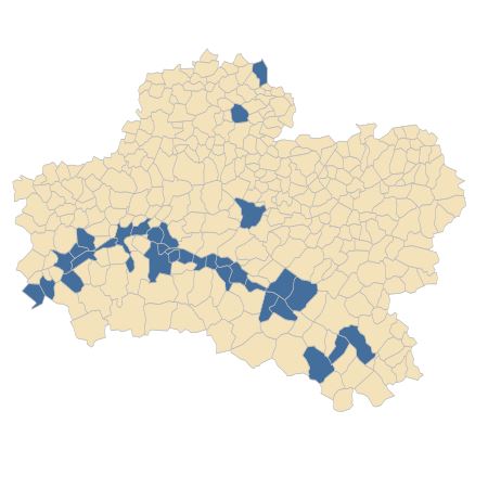 Répartition de Artemisia campestris L. dans le Loiret