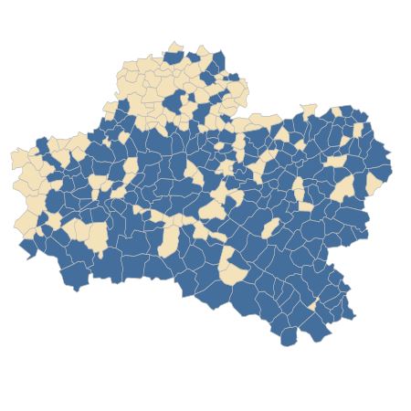 Répartition de Rumex sanguineus L. dans le Loiret