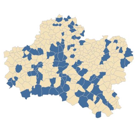 Répartition de Sagina apetala Ard. dans le Loiret