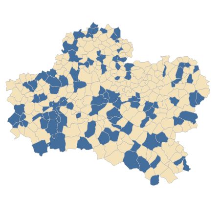 Répartition de Sagina procumbens L. dans le Loiret