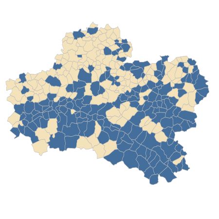 Répartition de Salix alba L. dans le Loiret