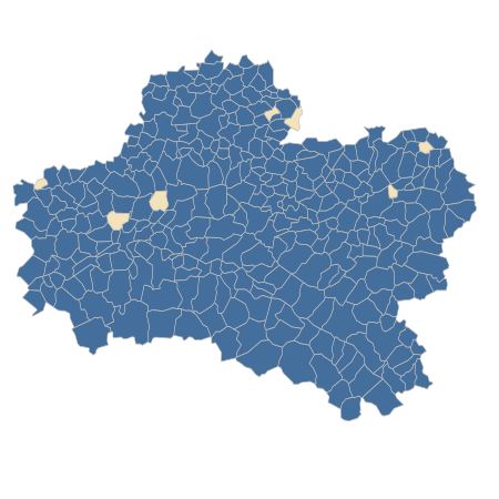 Répartition de Artemisia vulgaris L. dans le Loiret