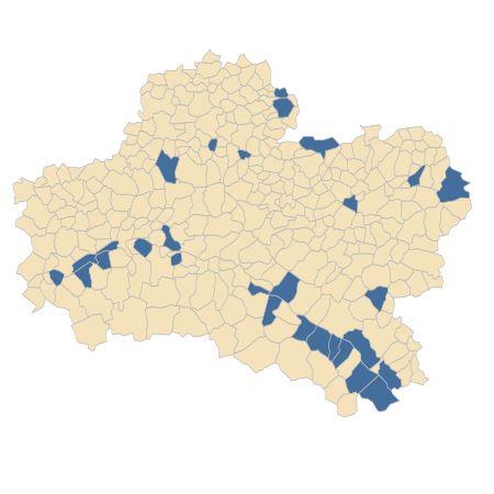 Répartition de Salix x rubens Schrank dans le Loiret