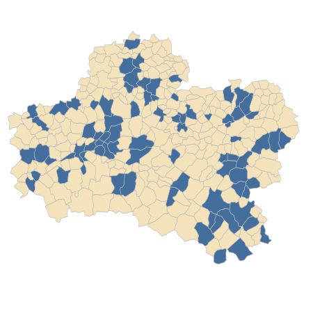 Répartition de Sambucus ebulus L. dans le Loiret