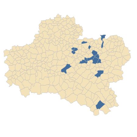 Répartition de Sanguisorba officinalis L. dans le Loiret