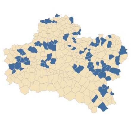 Répartition de Sanicula europaea L. dans le Loiret