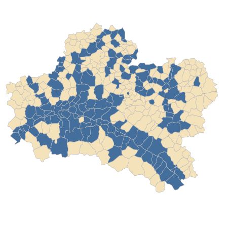 Répartition de Saponaria officinalis L. dans le Loiret