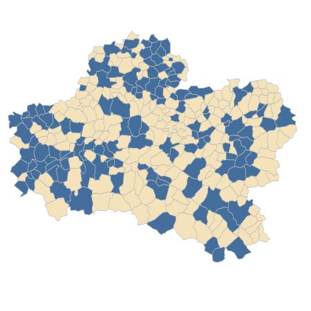 Répartition de Saxifraga tridactylites L. dans le Loiret