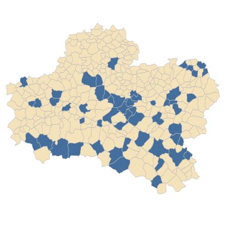 Répartition de Schoenoplectus lacustris (L.) Palla dans le Loiret