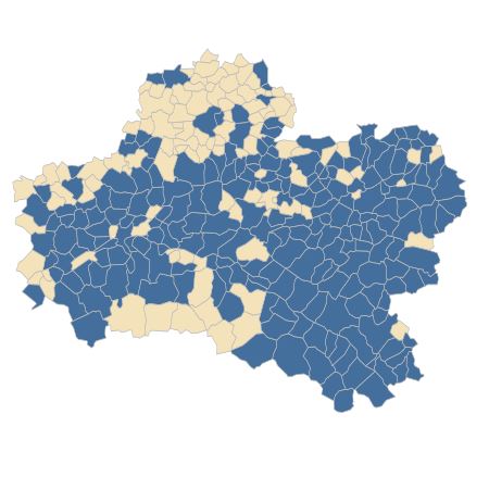 Répartition de Arum maculatum L. dans le Loiret