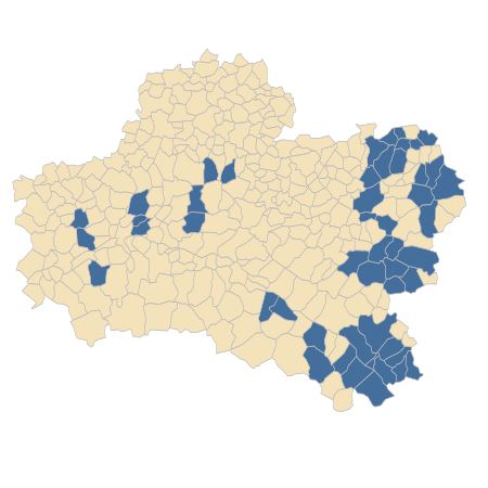 Répartition de Scilla bifolia L. dans le Loiret