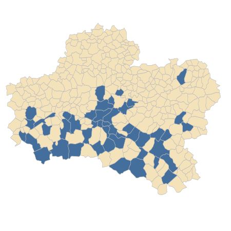 Répartition de Scleranthus annuus L. dans le Loiret