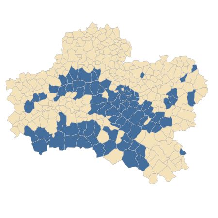 Répartition de Scorzonera humilis L. dans le Loiret