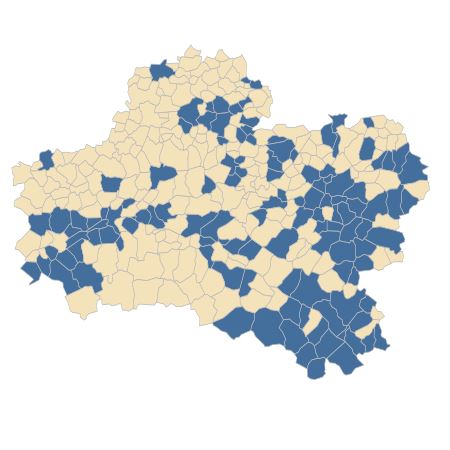 Répartition de Scrophularia auriculata L. dans le Loiret