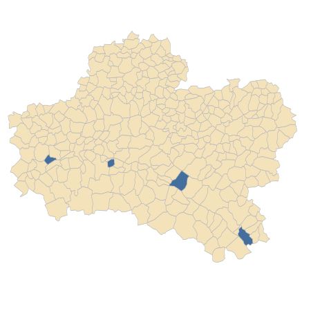 Répartition de Asclepias syriaca L. dans le Loiret