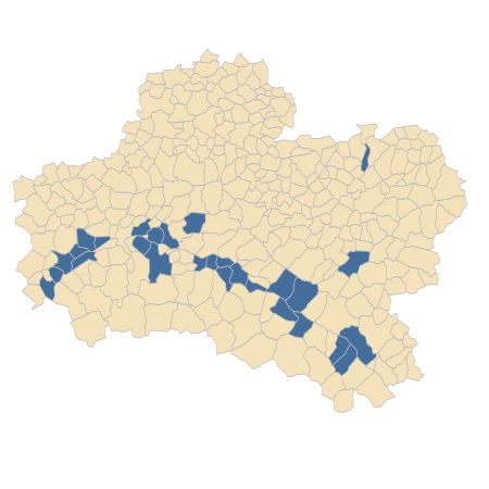 Répartition de Scrophularia canina L. dans le Loiret