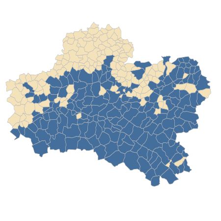 Répartition de Scrophularia nodosa L. dans le Loiret