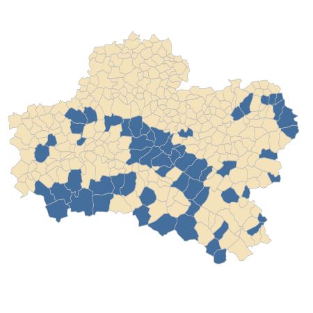 Répartition de Scutellaria minor Huds. dans le Loiret