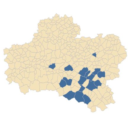 Répartition de Sedum forsterianum Sm. dans le Loiret