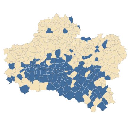 Répartition de Sedum rupestre L. dans le Loiret