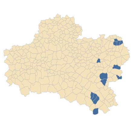 Répartition de Selinum carvifolia (L.) L. dans le Loiret