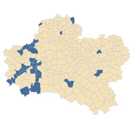 Répartition de Senecio inaequidens DC. dans le Loiret