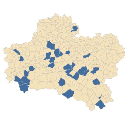 Répartition de Senecio sylvaticus L. dans le Loiret