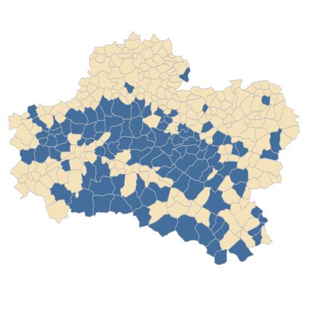 Répartition de Serratula tinctoria L. dans le Loiret