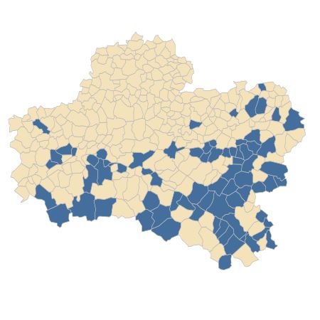 Répartition de Setaria pumila (Poir.) Roem. & Schult. dans le Loiret