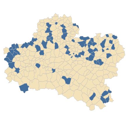 Répartition de Setaria verticillata (L.) P.Beauv. dans le Loiret