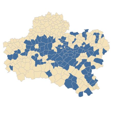 Répartition de Silaum silaus (L.) Schinz & Thell. dans le Loiret