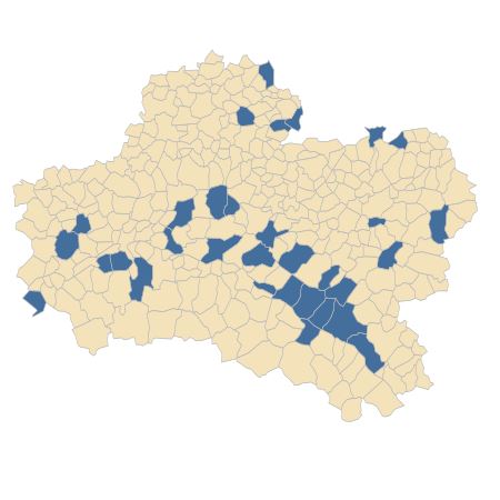 Répartition de Silene nutans L. dans le Loiret