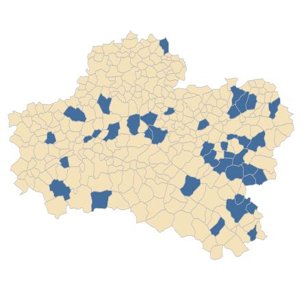 Répartition de Sorbus domestica L. dans le Loiret