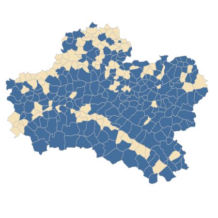 Répartition de Sorbus torminalis (L.) Crantz dans le Loiret