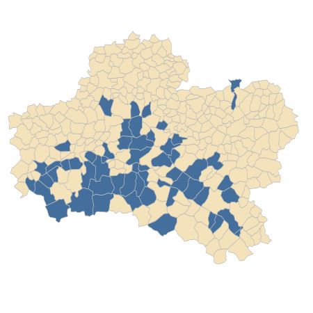 Répartition de Spergula arvensis L. dans le Loiret