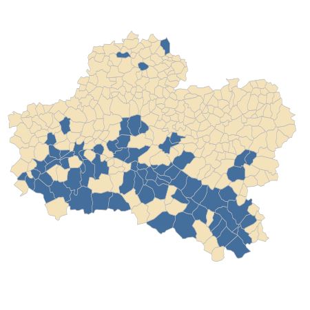 Répartition de Spergula rubra (L.) D.Dietr. dans le Loiret