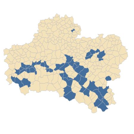 Répartition de Spirodela polyrhiza (L.) Schleid. dans le Loiret