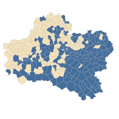 Répartition de Stachys sylvatica L. dans le Loiret