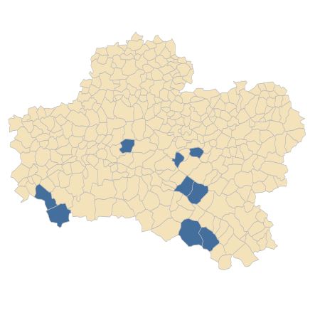 Répartition de Stellaria alsine Grimm dans le Loiret