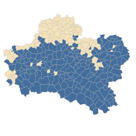 Répartition de Stellaria holostea L. dans le Loiret