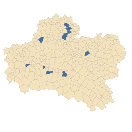 Répartition de Syringa vulgaris L. dans le Loiret