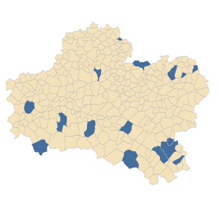 Répartition de Thelypteris palustris Schott dans le Loiret