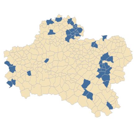 Répartition de Thesium humifusum DC. dans le Loiret