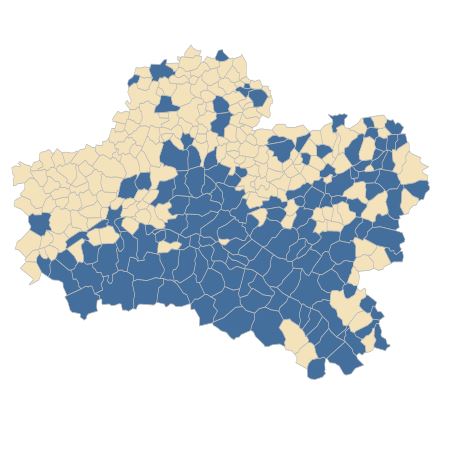 Répartition de Thymus pulegioides L. dans le Loiret