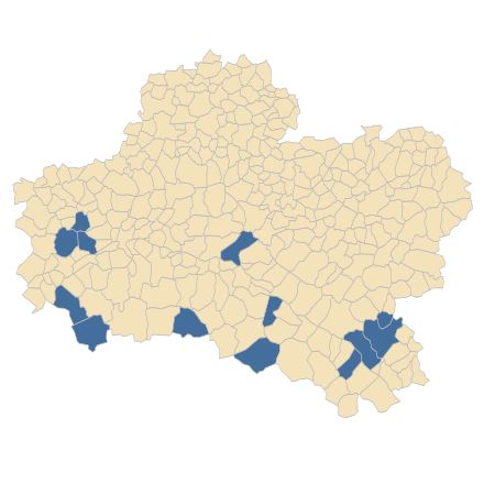 Répartition de Thysselinum palustre (L.) Hoffm. dans le Loiret